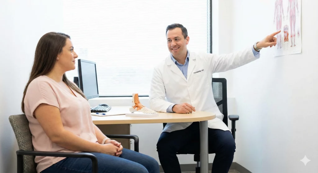 Consultation avec un Podologue URPS